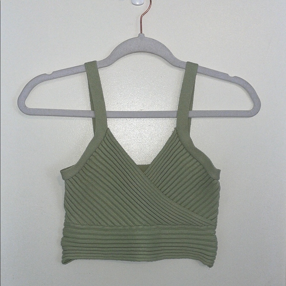 Princess Polly Light Green Arlene Ribbed Knit Tank Top | XS/S